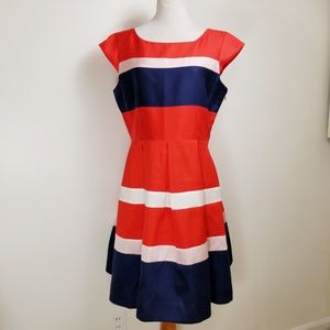 Kate Spade New York 14 Fit Flare Dress Red Stripe